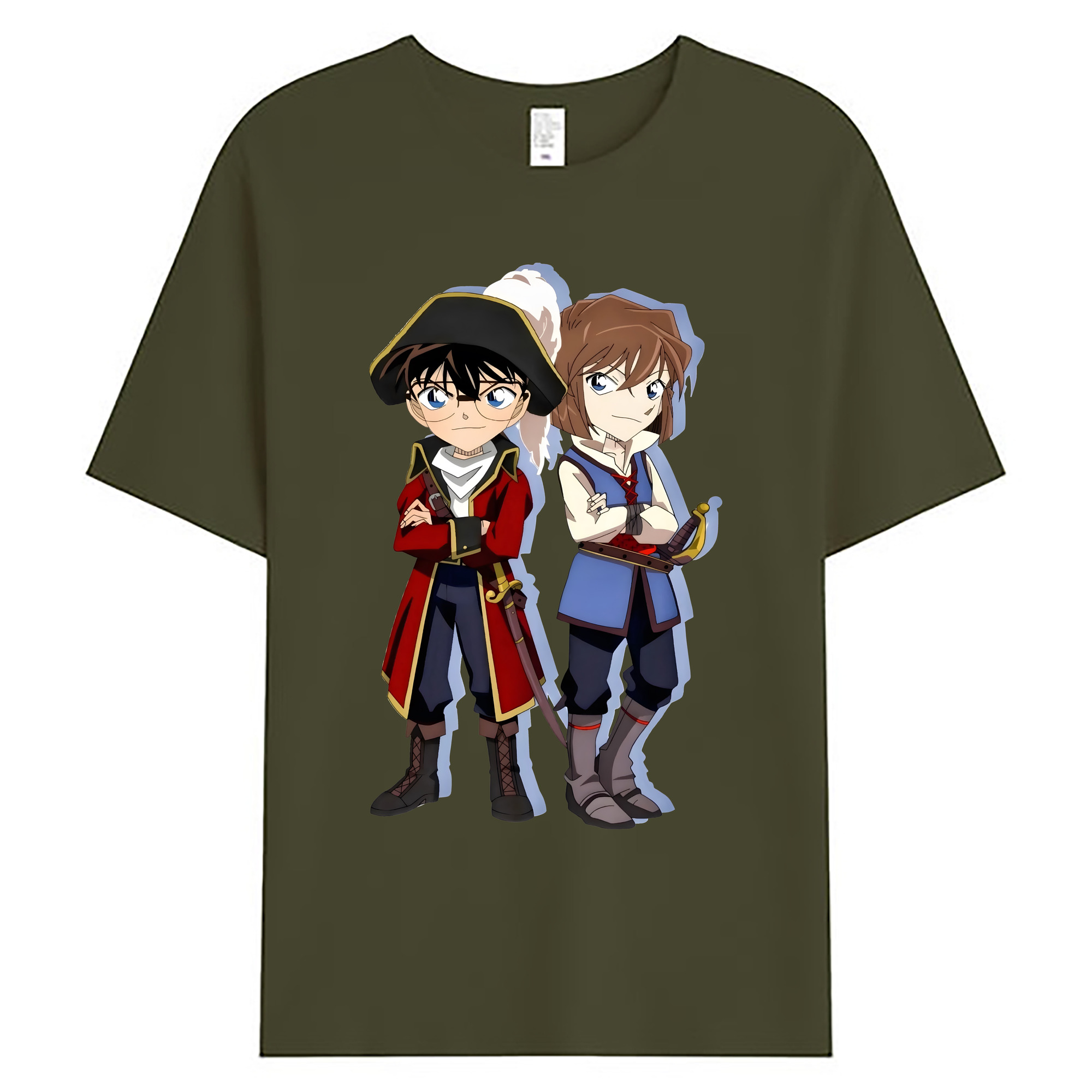 （画像用） 名探偵コナン 灰原 哀 はいばら あい Detective Conan Anita Hailey、Vi Graythorn Haibara Ai 綿100％ メンズ半袖Tシャツ｜肌触りやわらか＆通気性